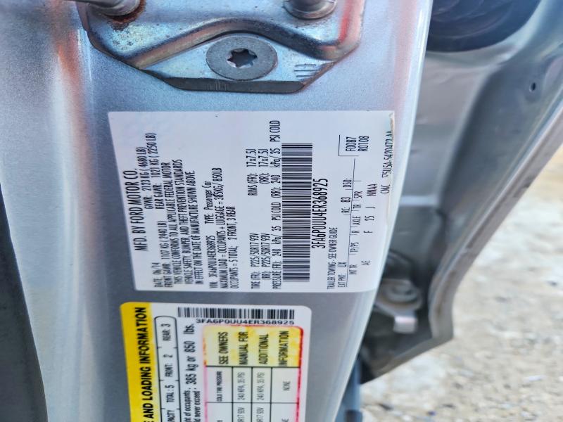 Продажа на аукционе авто 2014 Ford Fusion, vin: 3FA6P0UU4ER368925, номер лота: 57426686