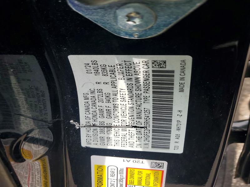 Продажа на аукционе авто 2024 Honda Civic, vin: 2HGFE2F55RH541257, номер лота: 58815526