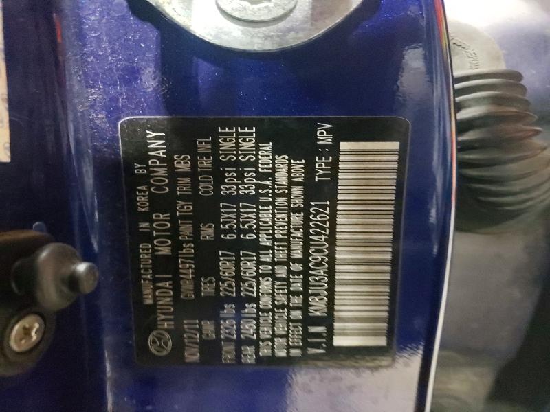 Продажа на аукционе авто 2012 Hyundai Tucson, vin: KM8JU3AC9CU422621, номер лота: 56238836