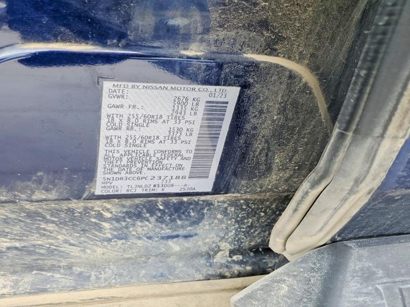 59101676 :رقم المزاد ، 5N1DR3CC6PC237188 vin ، 2023 Nissan Pathfinder مزاد بيع