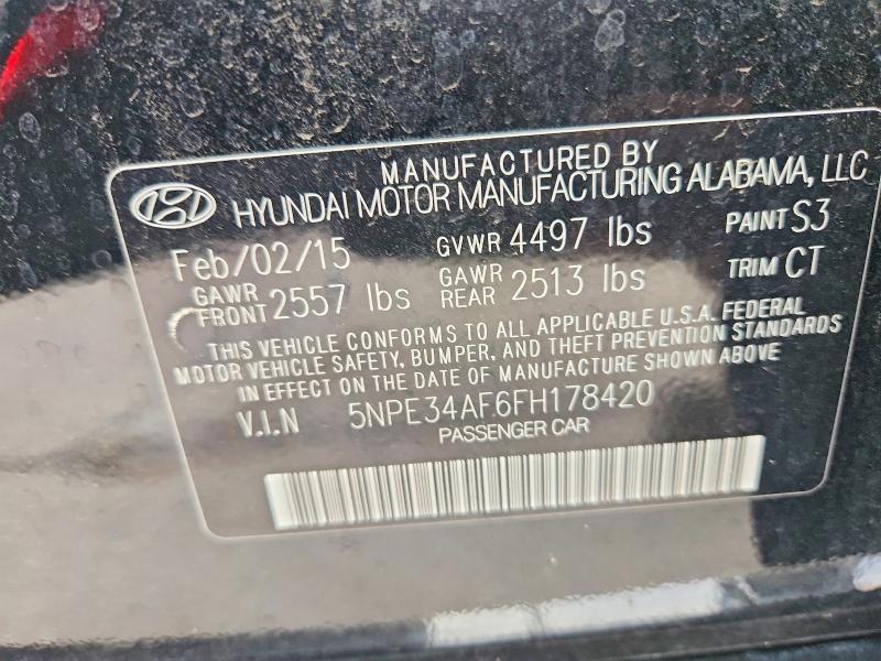 Aukcja sprzedaży 2015 Hyundai Sonata, vin: 5NPE34AF6FH178420, numer aukcji: 57023056