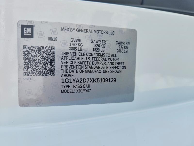 Aukcja sprzedaży 2019 Chevrolet Corvette, vin: 1G1YA2D7XK5109129, numer aukcji: 56413036