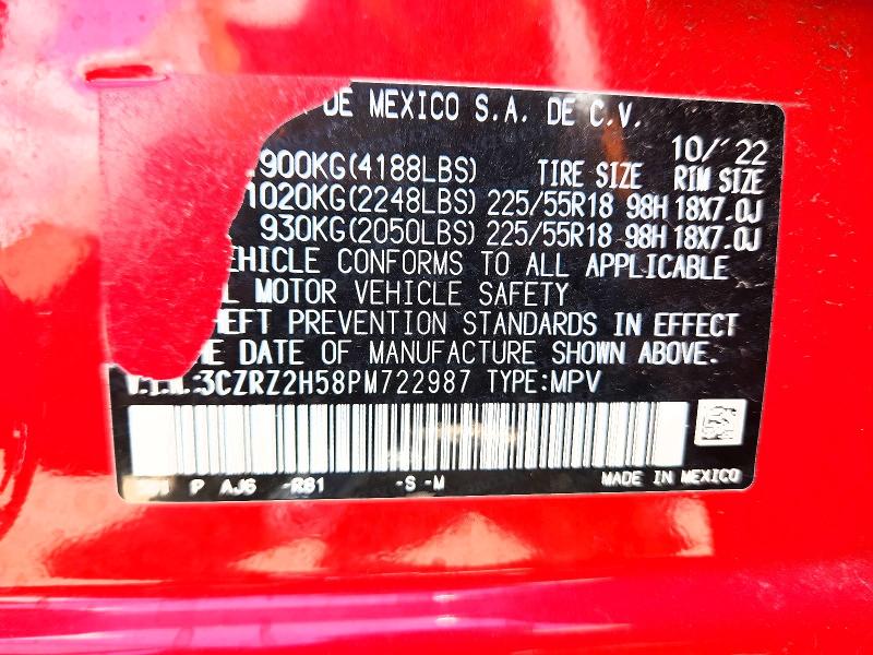 57439826 :رقم المزاد ، 3CZRZ2H58PM722987 vin ، 2023 Honda Hr-v مزاد بيع