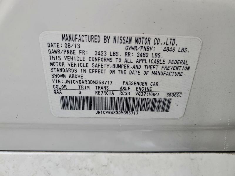 Aukcja sprzedaży 2013 Infiniti G37 Sedan, vin: JN1CV6AR3DM356717, numer aukcji: 58185506