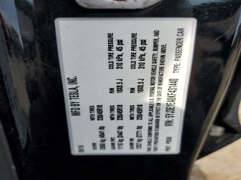 Продажа на аукционе авто 2019 Tesla Model 3, vin: 5YJ3E1EA8KF431440, номер лота: 56400616