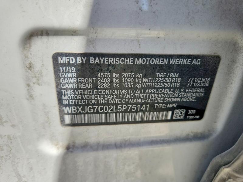 Aukcja sprzedaży 2020 Bmw X1, vin: WBXJG7C02L5P75141, numer aukcji: 58422966