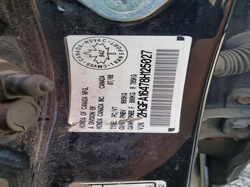 Aukcja sprzedaży 2008 Honda Civic, vin: 2HGFA16478H125027, numer aukcji: 55795456