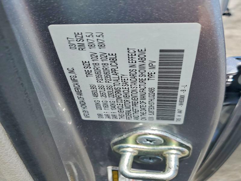 57527246 :رقم المزاد ، 5J8TB3H37HL022466 vin ، 2017 Acura Rdx مزاد بيع