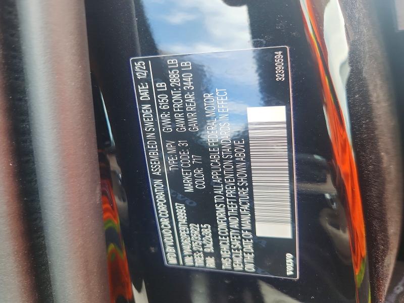Aukcja sprzedaży 2026 Volvo Xc90, vin: YV4062PE9T1499937, numer aukcji: 58834306
