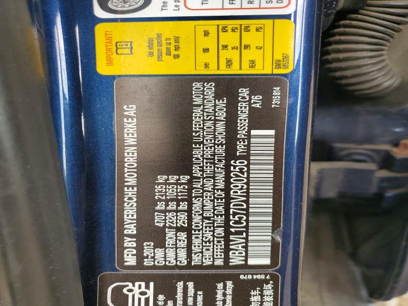 57146136 :رقم المزاد ، WBAVL1C57DVR90256 vin ، 2013 Bmw X1 مزاد بيع