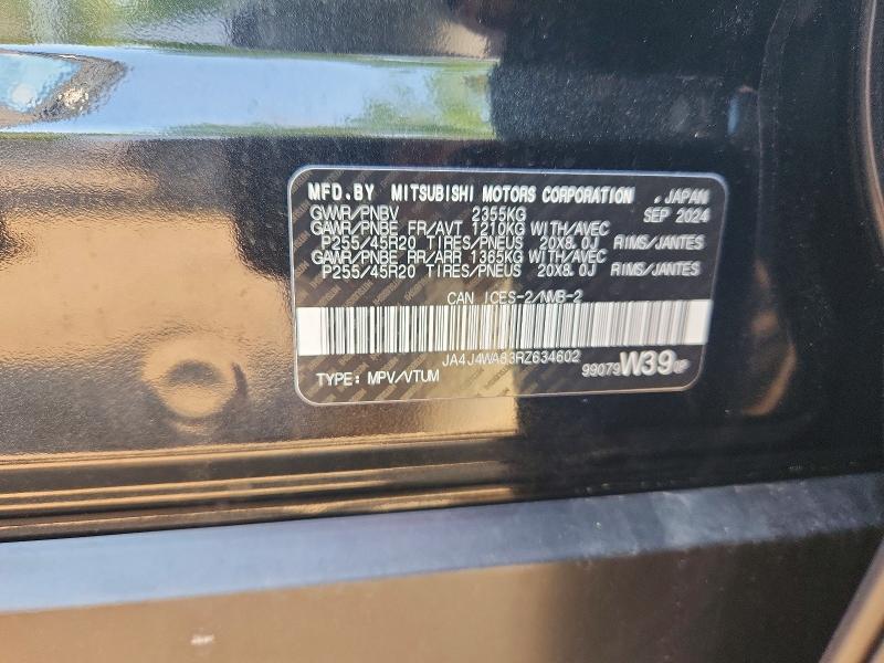 Aukcja sprzedaży 2024 Mitsubishi Outlander, vin: JA4J4WA83RZ634602, numer aukcji: 51537796