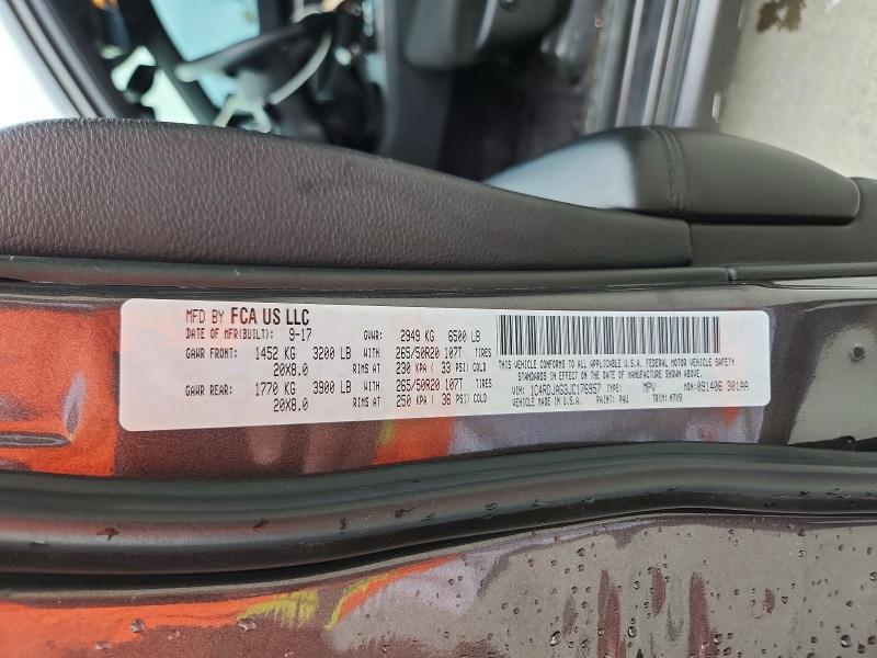 56789336 :رقم المزاد ، 1C4RDJAG3JC176957 vin ، 2018 Dodge Durango مزاد بيع