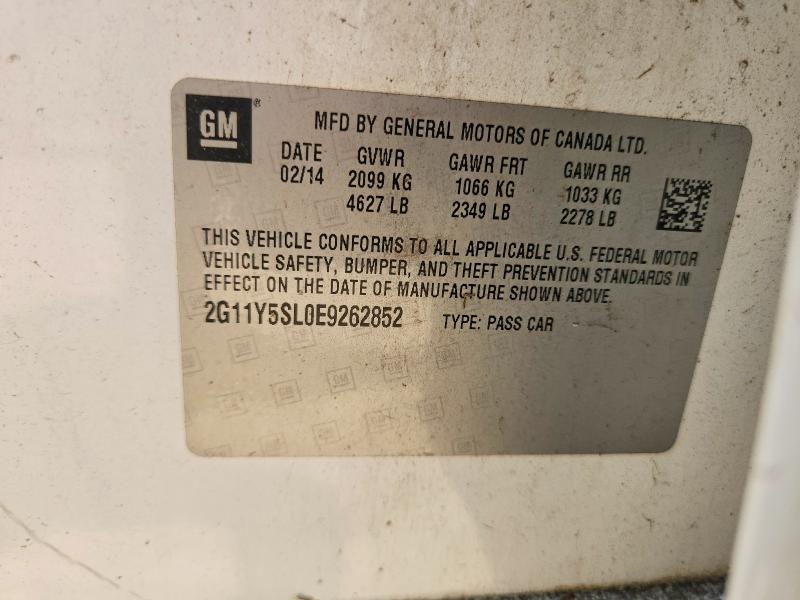 Продаж на аукціоні авто 2014 Chevrolet Impala, vin: 2G11Y5SL0E9262852, номер лоту: 56743476