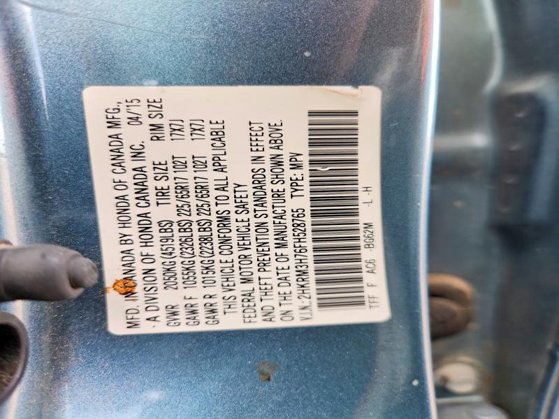 58798876 :رقم المزاد ، 2HKRM3H76FH528765 vin ، 2015 Honda Cr-v مزاد بيع