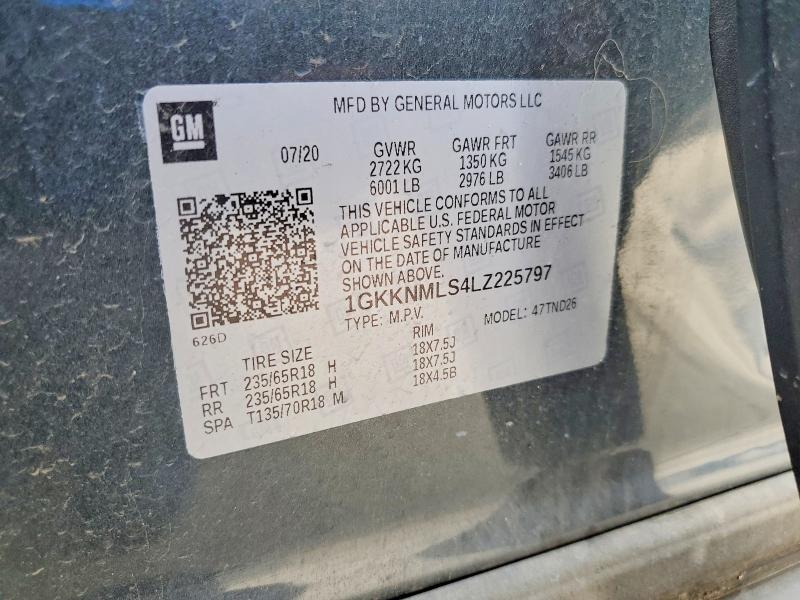 Продаж на аукціоні авто 2020 Gmc Acadia, vin: 1GKKNMLS4LZ225797, номер лоту: 55527316