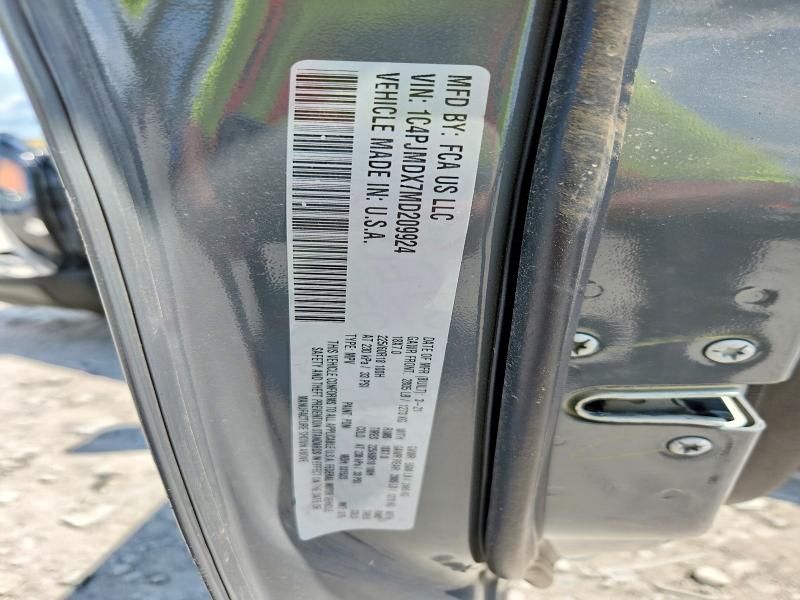 Продажа на аукционе авто 2021 Jeep Cherokee, vin: 1C4PJMDX7MD209924, номер лота: 58420786