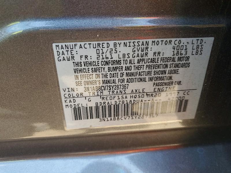 Продажа на аукционе авто 2025 Nissan Sentra, vin: 3N1AB8CV7SY287367, номер лота: 56960776