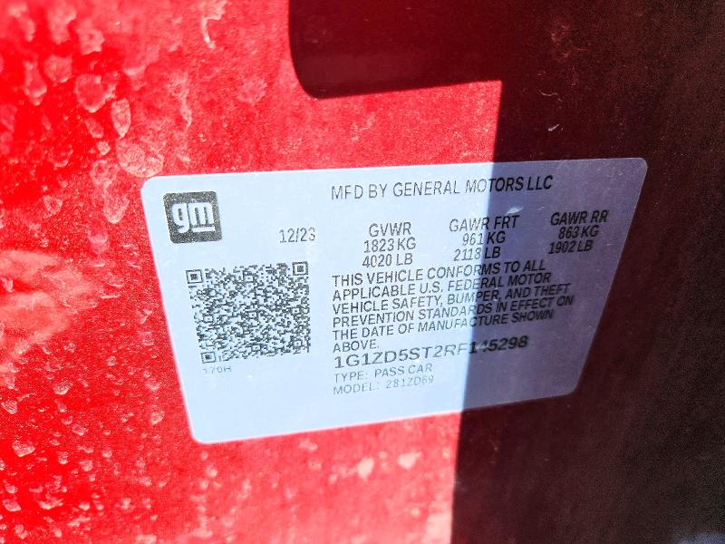 55848336 :رقم المزاد ، 1G1ZD5ST2RF145298 vin ، 2024 Chevrolet Malibu مزاد بيع