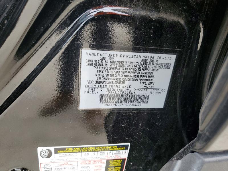 Aukcja sprzedaży 2026 Nissan Kicks, vin: 3N8AP6CE4TL335655, numer aukcji: 55847676