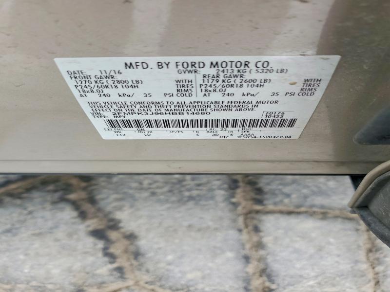 Продаж на аукціоні авто 2017 Ford Edge, vin: 2FMPK3J96HBB14680, номер лоту: 58114386