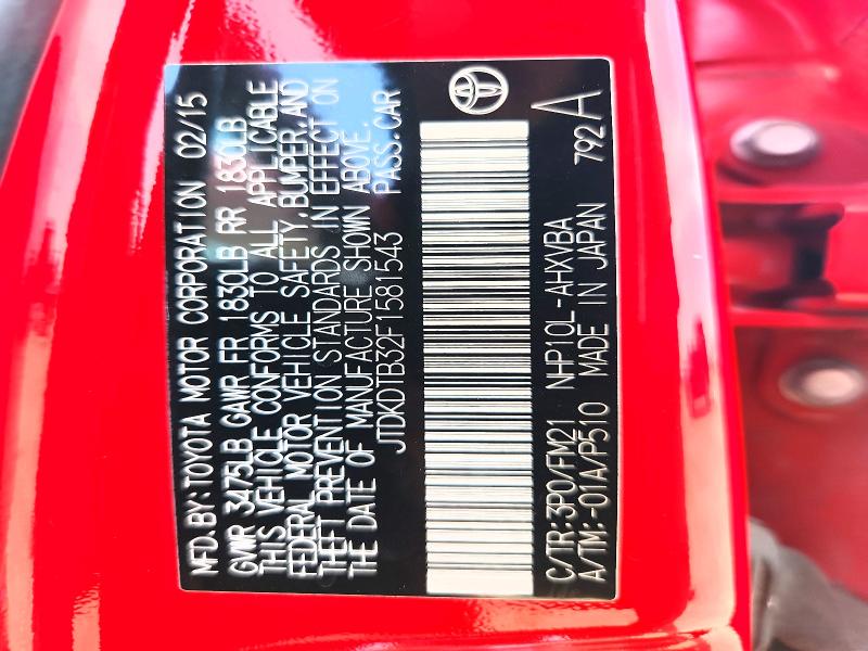 2015 Toyota Prius C მანქანა იყიდება აუქციონზე, vin: JTDKDTB32F1581543, აუქციონის ნომერი: 58930516