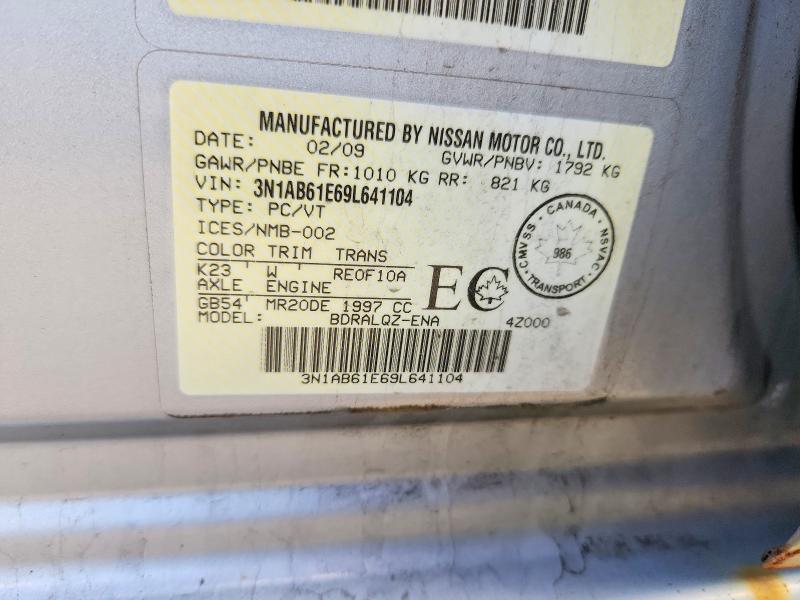 Продажа на аукционе авто 2009 Nissan Sentra, vin: 3N1AB61E69L641104, номер лота: 53515876