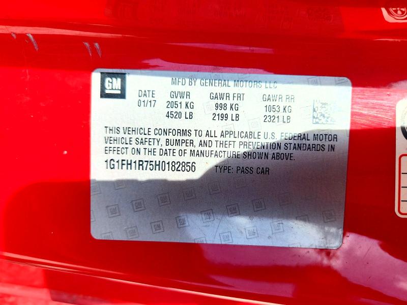 Продаж на аукціоні авто 2017 Chevrolet Camaro, vin: 1G1FH1R75H0182856, номер лоту: 58686346