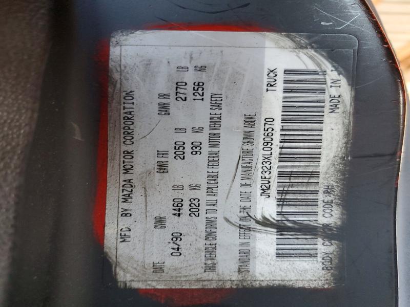 Aukcja sprzedaży 1990 Mazda B2200, vin: JM2UF323XL0906570, numer aukcji: 57333406