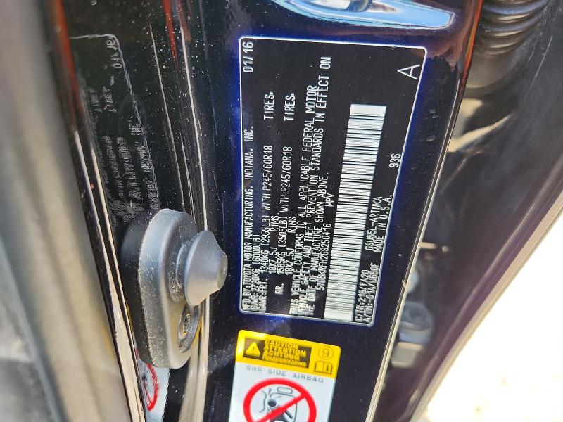 Aukcja sprzedaży 2016 Toyota Highlander, vin: 5TDBKRFH2GS250416, numer aukcji: 59370756