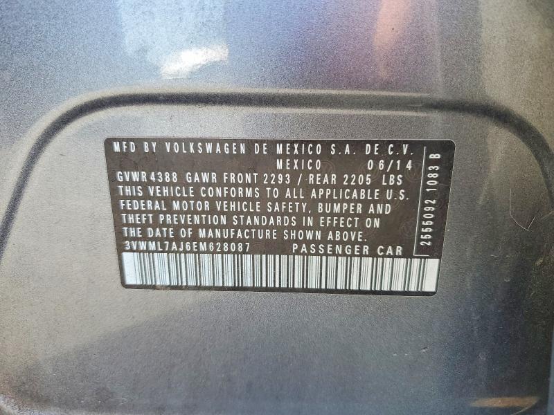 Aukcja sprzedaży 2014 Volkswagen Jetta, vin: 3VWML7AJ6EM628087, numer aukcji: 57683466