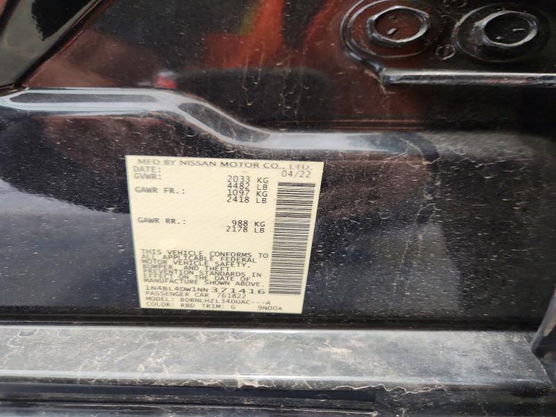 Продаж на аукціоні авто 2022 Nissan Altima, vin: 1N4BL4DW1NN371416, номер лоту: 55949756