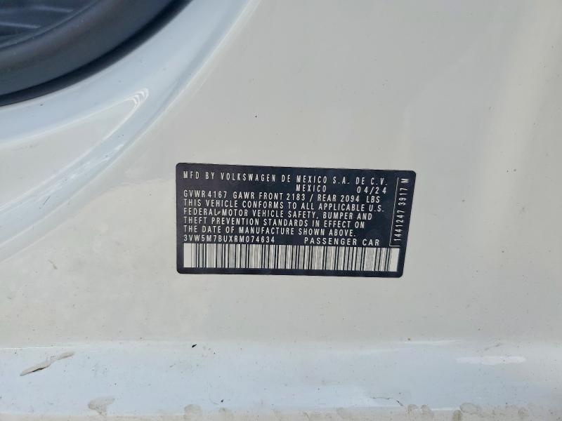 Продаж на аукціоні авто 2024 Volkswagen Jetta, vin: 3VW5M7BUXRM074634, номер лоту: 57929286