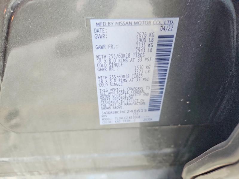 Продажа на аукционе авто 2022 Nissan Pathfinder, vin: 5N1DR3BC1NC248615, номер лота: 56623156