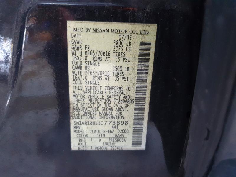 Продаж на аукціоні авто 2005 Nissan Pathfinder, vin: 5N1AR18U25C773898, номер лоту: 55618696