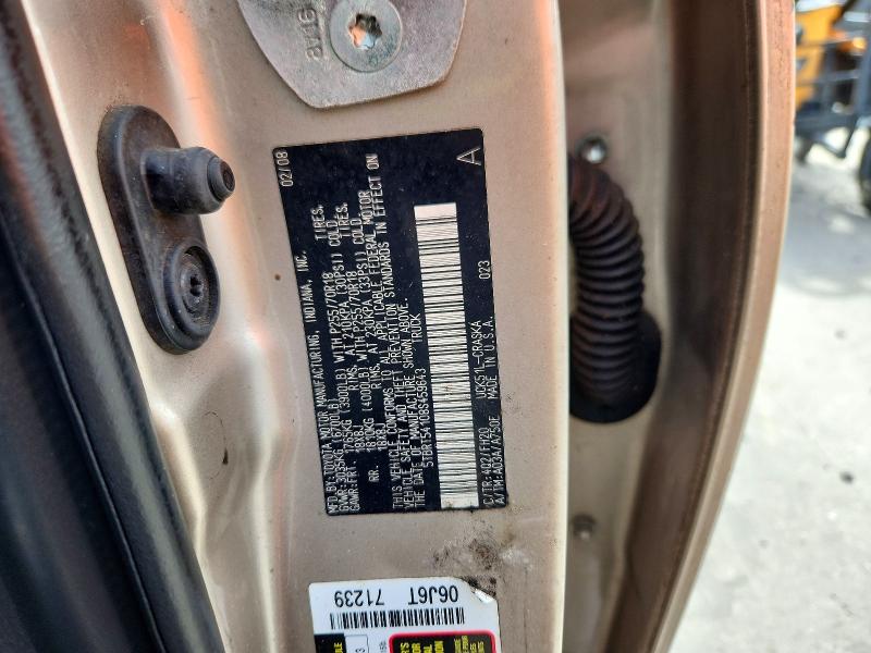 56541856 :رقم المزاد ، 5TBRT54108S459643 vin ، 2008 Toyota Tundra مزاد بيع