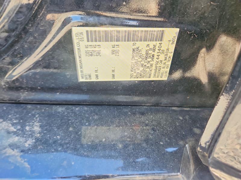 Продаж на аукціоні авто 2016 Nissan Maxima, vin: 1N4AA6AP3GC443404, номер лоту: 56106716