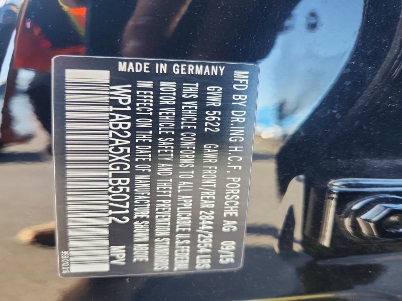 58752756 :رقم المزاد ، WP1AB2A5XGLB50712 vin ، 2016 Porsche Macan مزاد بيع