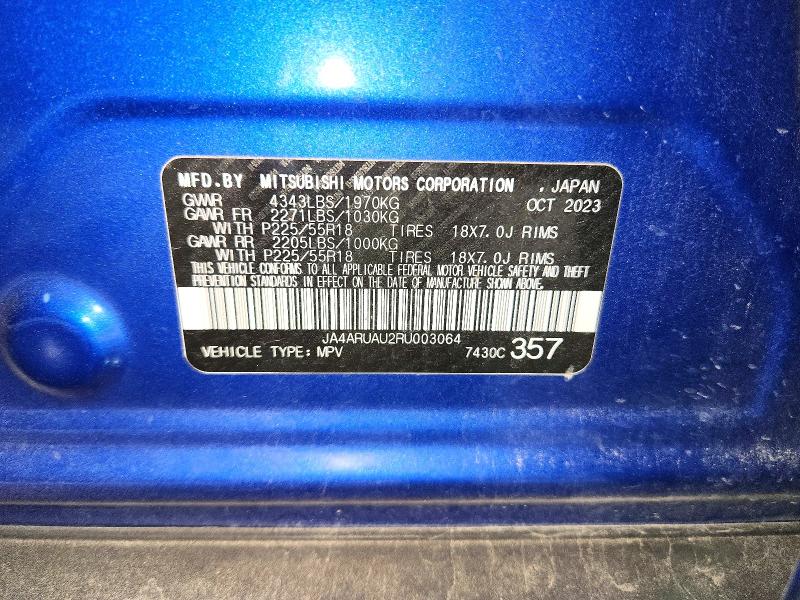 56480966 :رقم المزاد ، JA4ARUAU2RU003064 vin ، 2024 Mitsubishi Outlander Sport مزاد بيع
