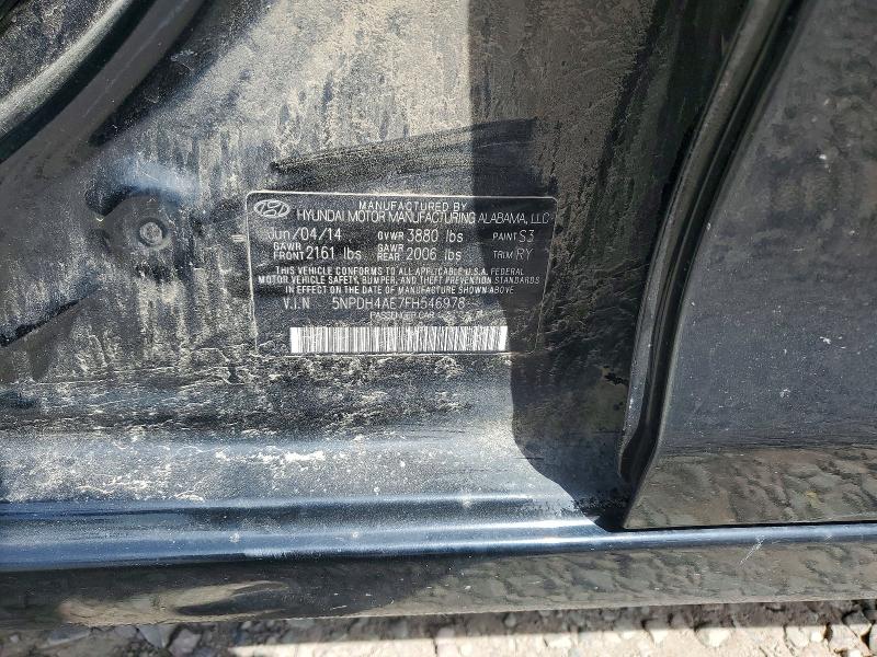 55203116 :رقم المزاد ، 5NPDH4AE7FH546978 vin ، 2015 Hyundai Elantra مزاد بيع