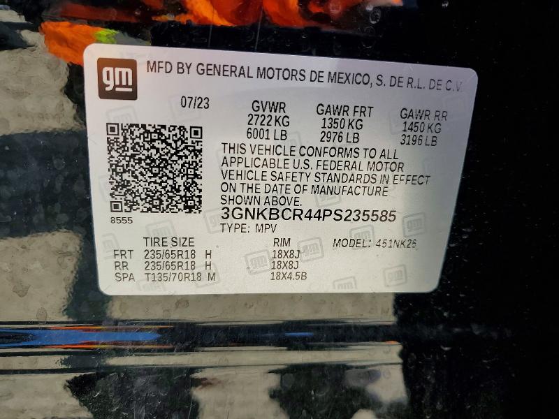 Продаж на аукціоні авто 2023 Chevrolet Blazer, vin: 3GNKBCR44PS235585, номер лоту: 56850836