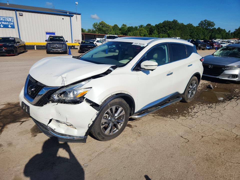 2016 Nissan Murano მანქანა იყიდება აუქციონზე, vin: 5N1AZ2MG8GN104130, აუქციონის ნომერი: 56678436