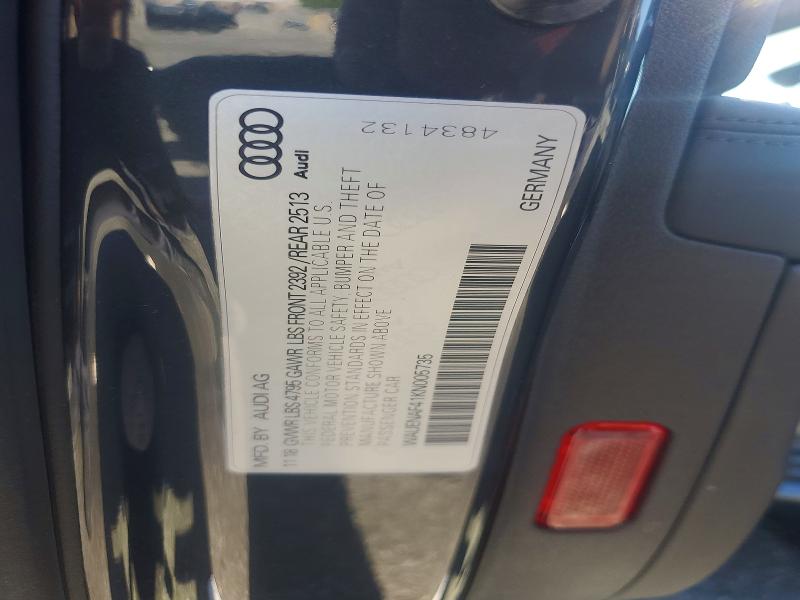 56783686 :رقم المزاد ، WAUENAF41KN005735 vin ، 2019 Audi A4 مزاد بيع