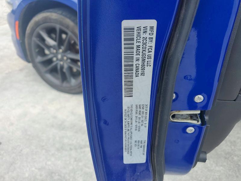 Продаж на аукціоні авто 2021 Dodge Charger, vin: 2C3CDXJG5MH609192, номер лоту: 56861926