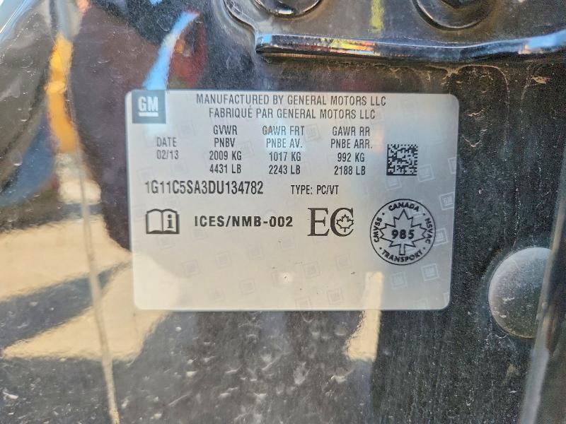 Aukcja sprzedaży 2013 Chevrolet Malibu, vin: 1G11C5SA3DU134782, numer aukcji: 58816136