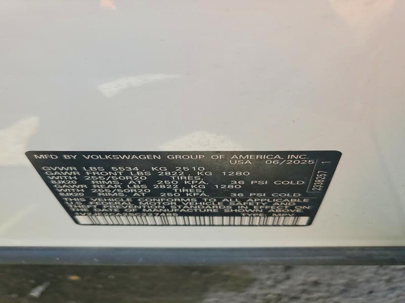 2025 Volkswagen Atlas Cross Sport მანქანა იყიდება აუქციონზე, vin: 1V2JE2CA2SC227485, აუქციონის ნომერი: 57033496