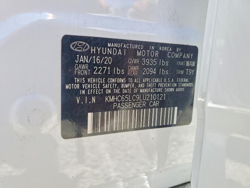 Продаж на аукціоні авто 2020 Hyundai Ioniq, vin: KMHC65LC9LU210121, номер лоту: 57855036