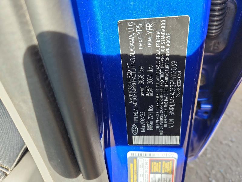 Продажа на аукционе авто 2023 Hyundai Elantra, vin: 5NPLM4AG2PH112039, номер лота: 55787826