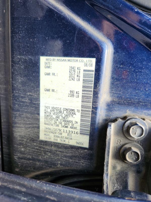 Aukcja sprzedaży 2009 Nissan Altima, vin: 1N4AL21E79C113916, numer aukcji: 56148496