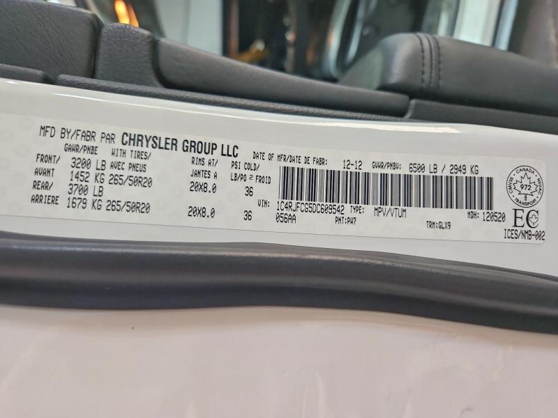 Продажа на аукционе авто 2013 Jeep Grand Cherokee, vin: 1C4RJFCG5DC609542, номер лота: 56026886