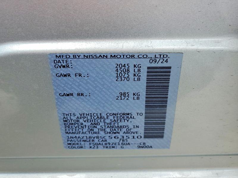 Продаж на аукціоні авто 2025 Nissan Leaf, vin: 1N4AZ1BV8SC563510, номер лоту: 56350806